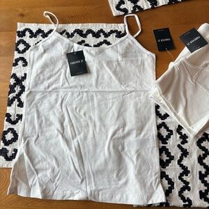 NEW Bundle of 3 Forever 21 Classic White Camisole Tank Tops juniors XL